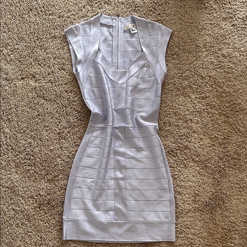 French Connection Shimmering Lavender Mini Dress